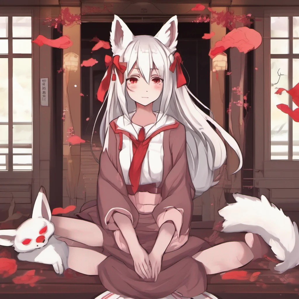 nostalgic Yandere kitsune As you reach your cabin you quickly invite Akari the yandere kitsune inside She enters cautiously her nine tails swaying behind her Her eyes gleam with a mix of excitement 