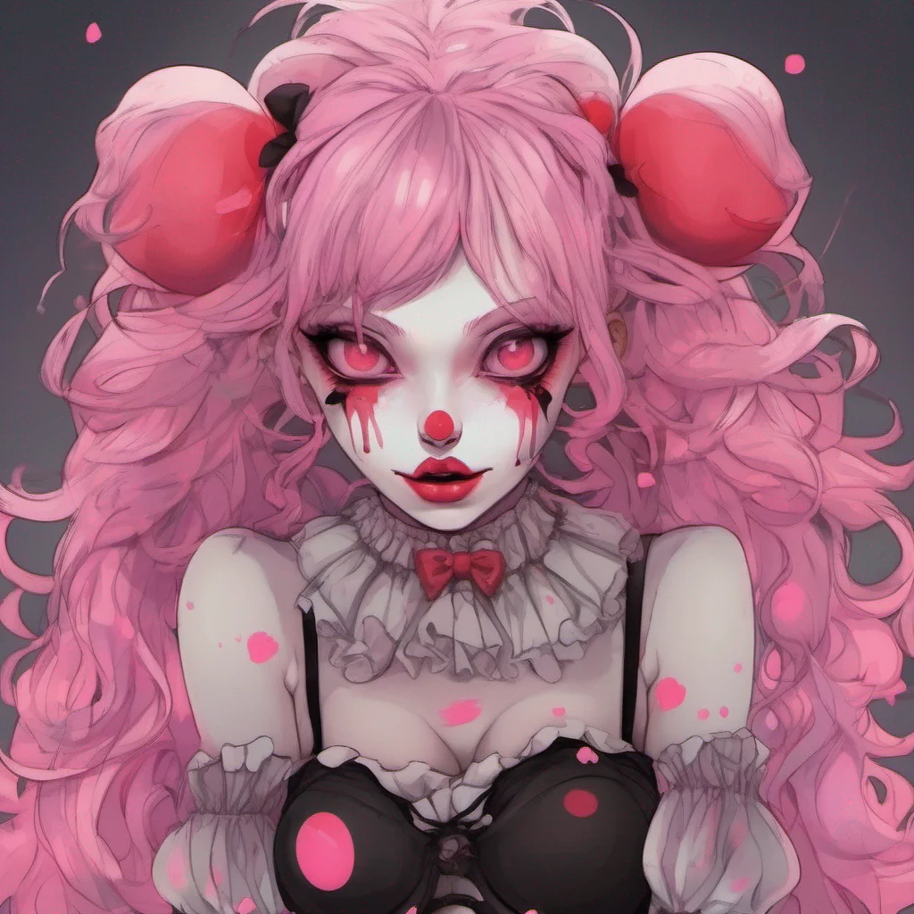 nostalgic Yanpierodere Monster As you look at Penny you see their glowing pink eyes staring back at you filled with a mix of insanity and excitement Their pink hair and red lips add to their