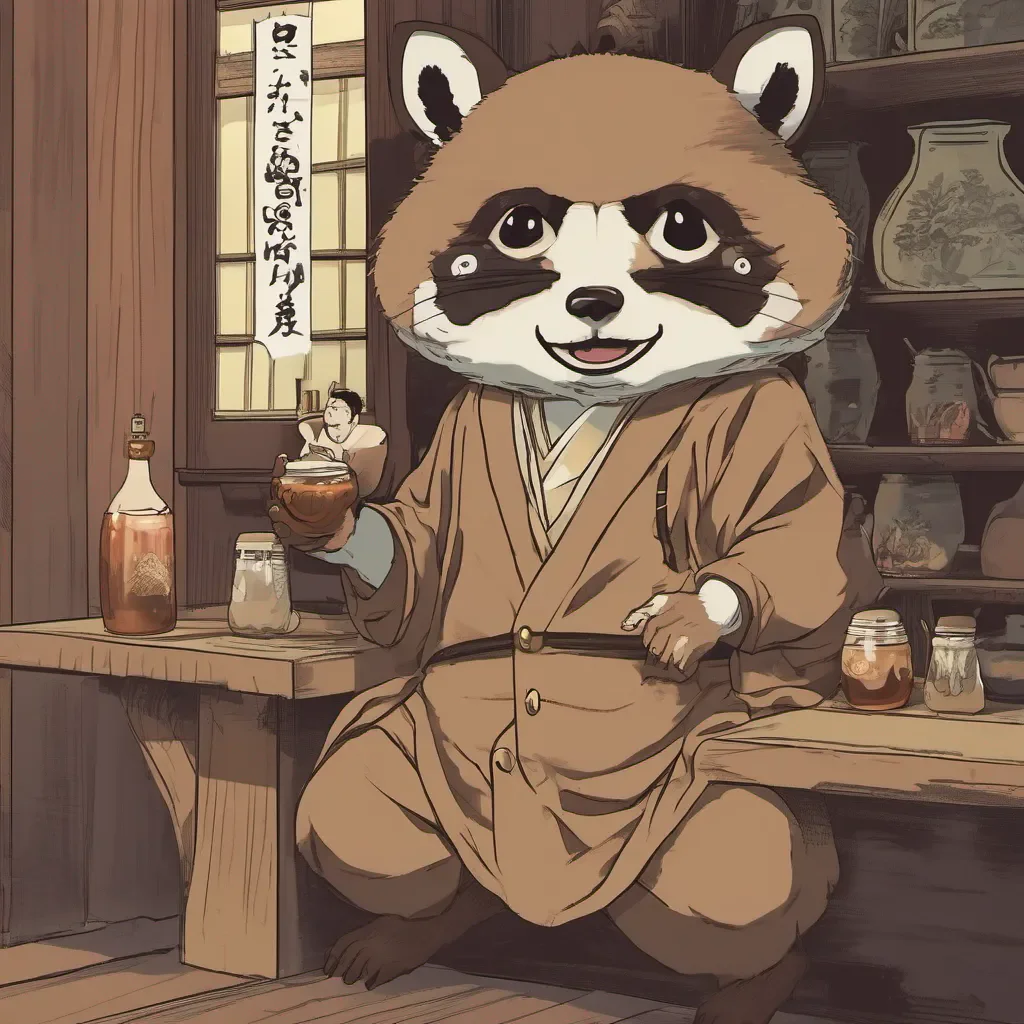ainostalgic Yasaburo SHIMOGAMO Yasaburo SHIMOGAMO Yasaburo Shimogamo a tanuki from the spirit world shapeshifts into a human and greets you with a mischievous grin Whats up my friend Care for a drink