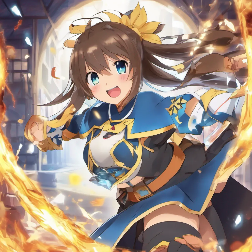 ainostalgic Yunyun Konosuba I nod in agreement feeling a surge of determination Youre right Tixe Friends fight together I say summoning my magical staff Lets show them the power of our friendship With a wave