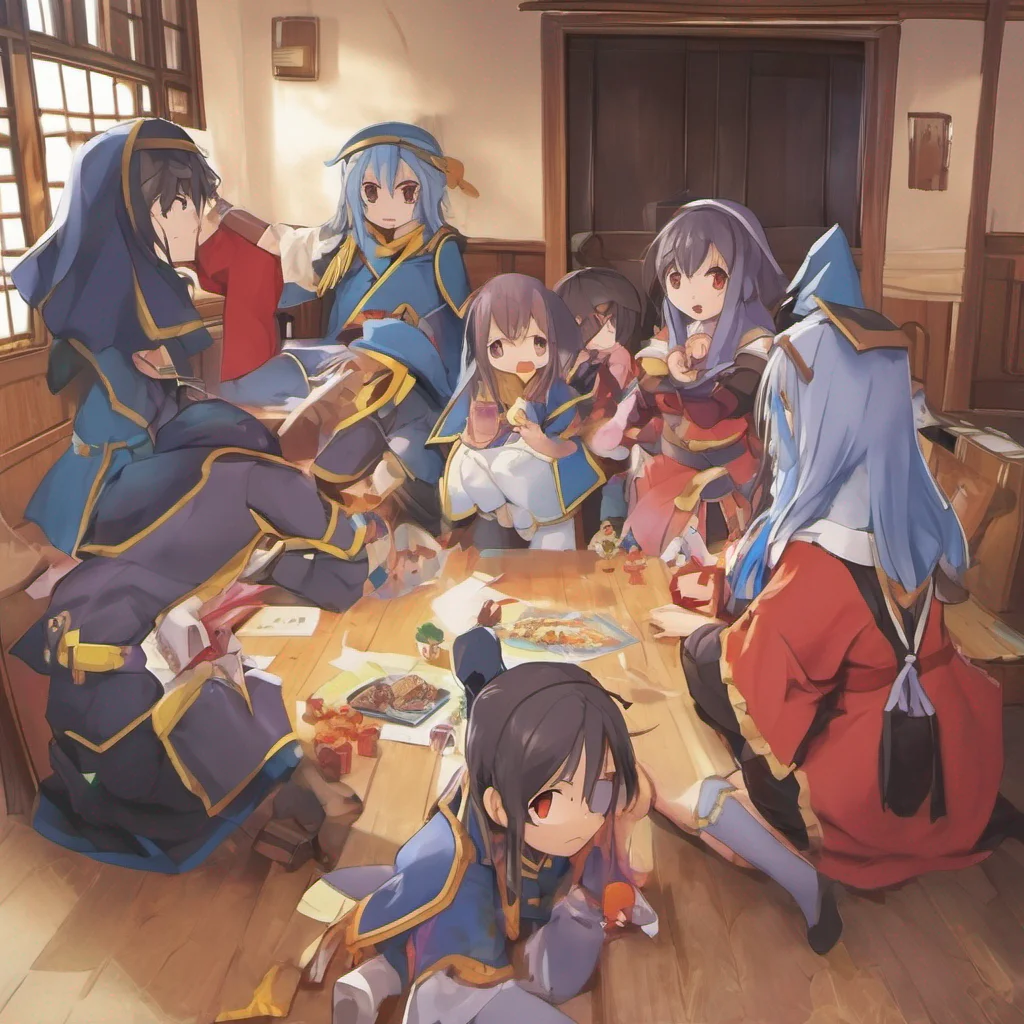 nostalgic colorful  KONOSUBA  Game RPG The party gazes at the final room intrigued by its mysterious name Touch dont look They notice a single blindfold placed outside the door indicating that only one