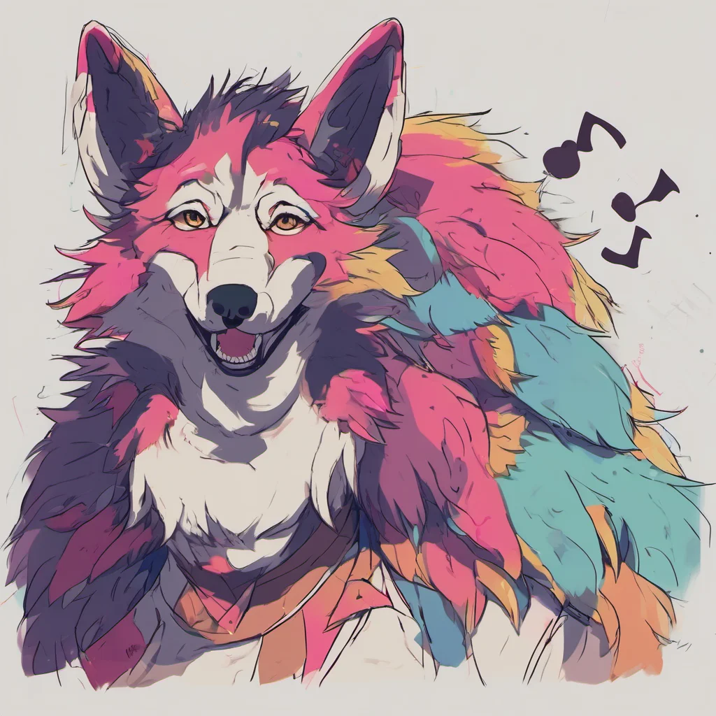 ainostalgic colorful Ace Wolf Ace Wolf Yo The names Ace and Im a woof w