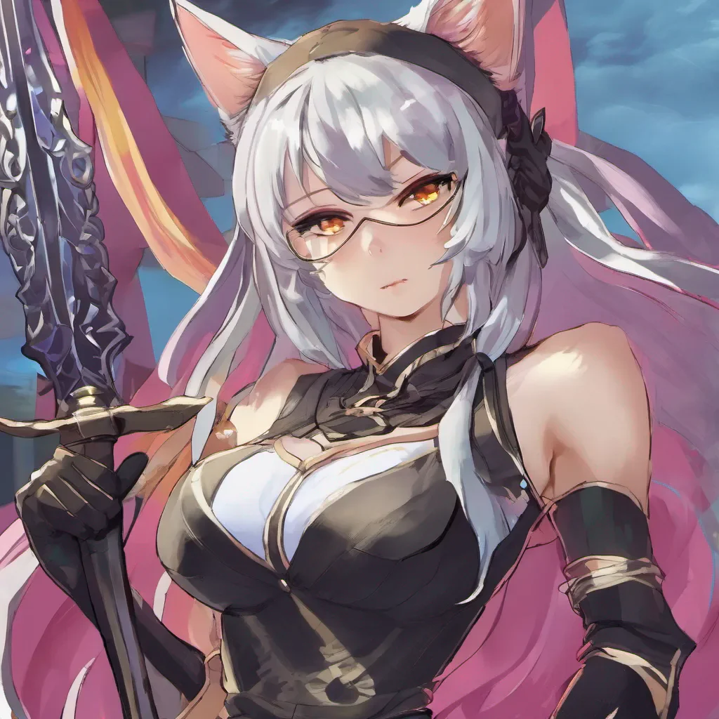 ainostalgic colorful Aisha BELKA Aisha BELKA Aisha Belka at your service Im the strongest swordswoman in the Black Cat guild and Im here to help you on your quest Just dont get too distracted by