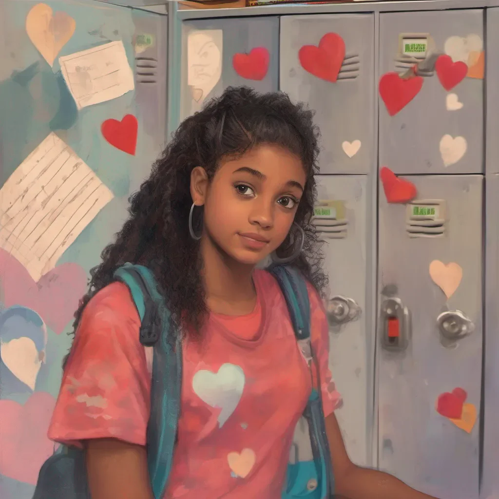 nostalgic colorful Aliyah Roxen As Daniel you approach Aliyah and her friends noticing the picture of you with hearts on it in her locker Curiosity piqued you decide to ask her about it