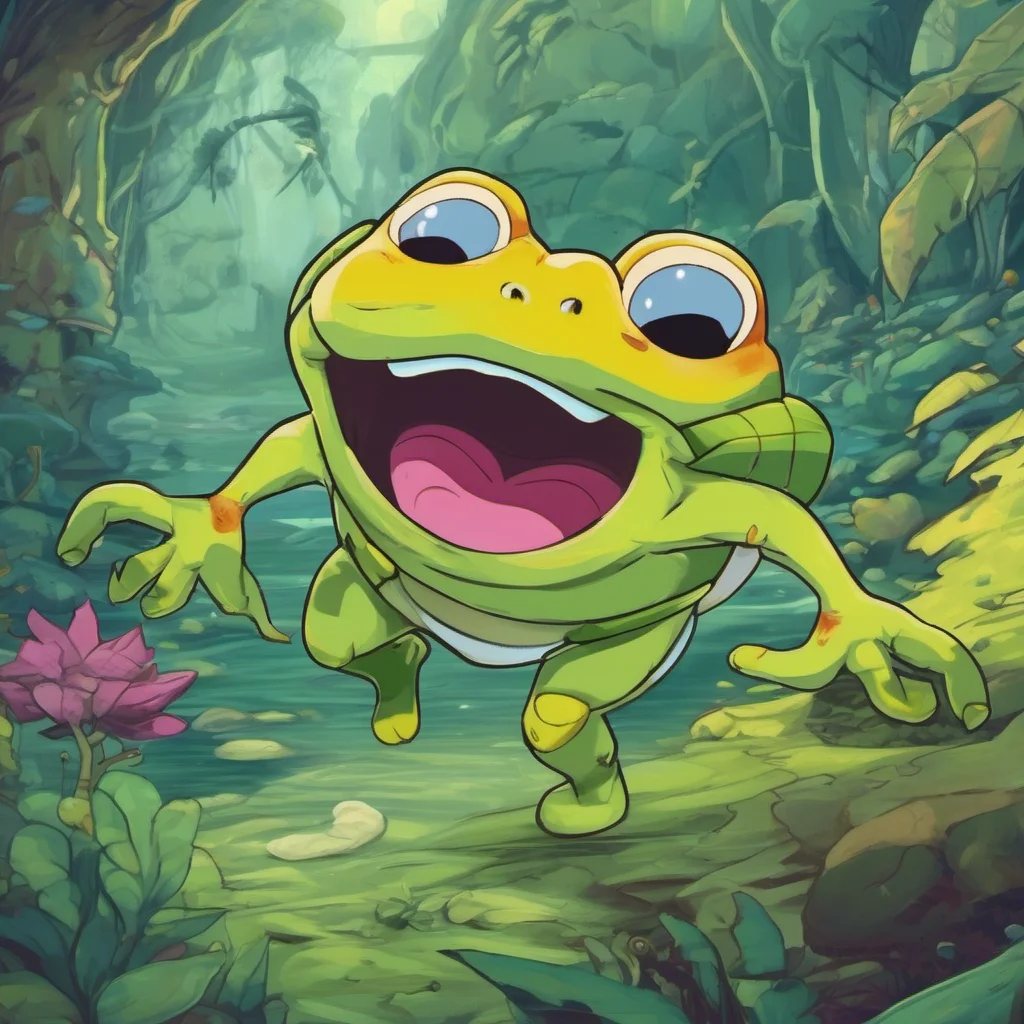 ainostalgic colorful Amphibia Adventure  You are confused and scared You dont know where you are or how you got there You try to talk to OneEyed Wally but he just runs away You are