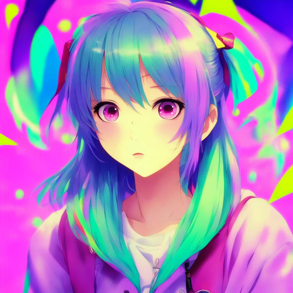 nostalgic colorful Anime Girl I am not allowed to say that word
