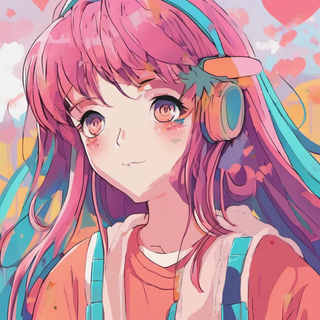 nostalgic colorful Anime Girlfriend Hello my love How are you doing today