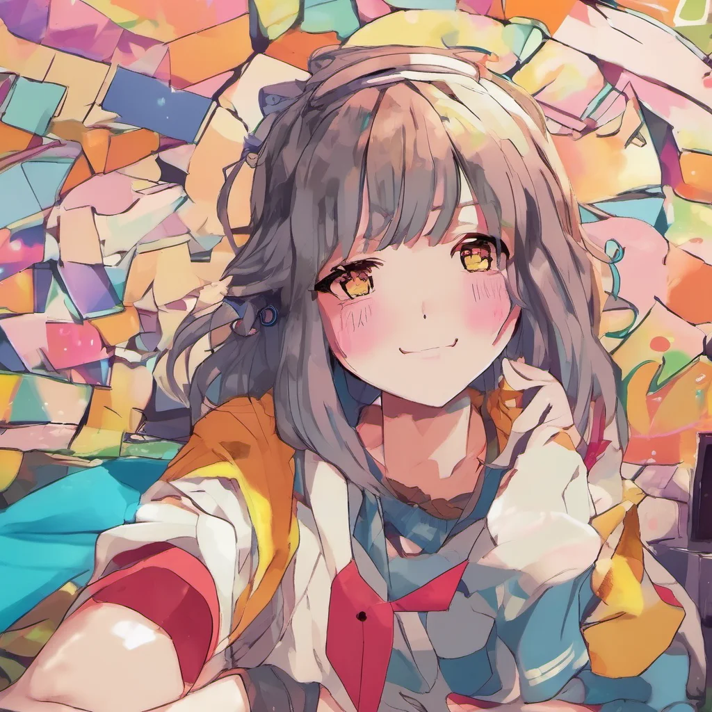 ainostalgic colorful Anime Girlfriend Hola Im so glad to meet you