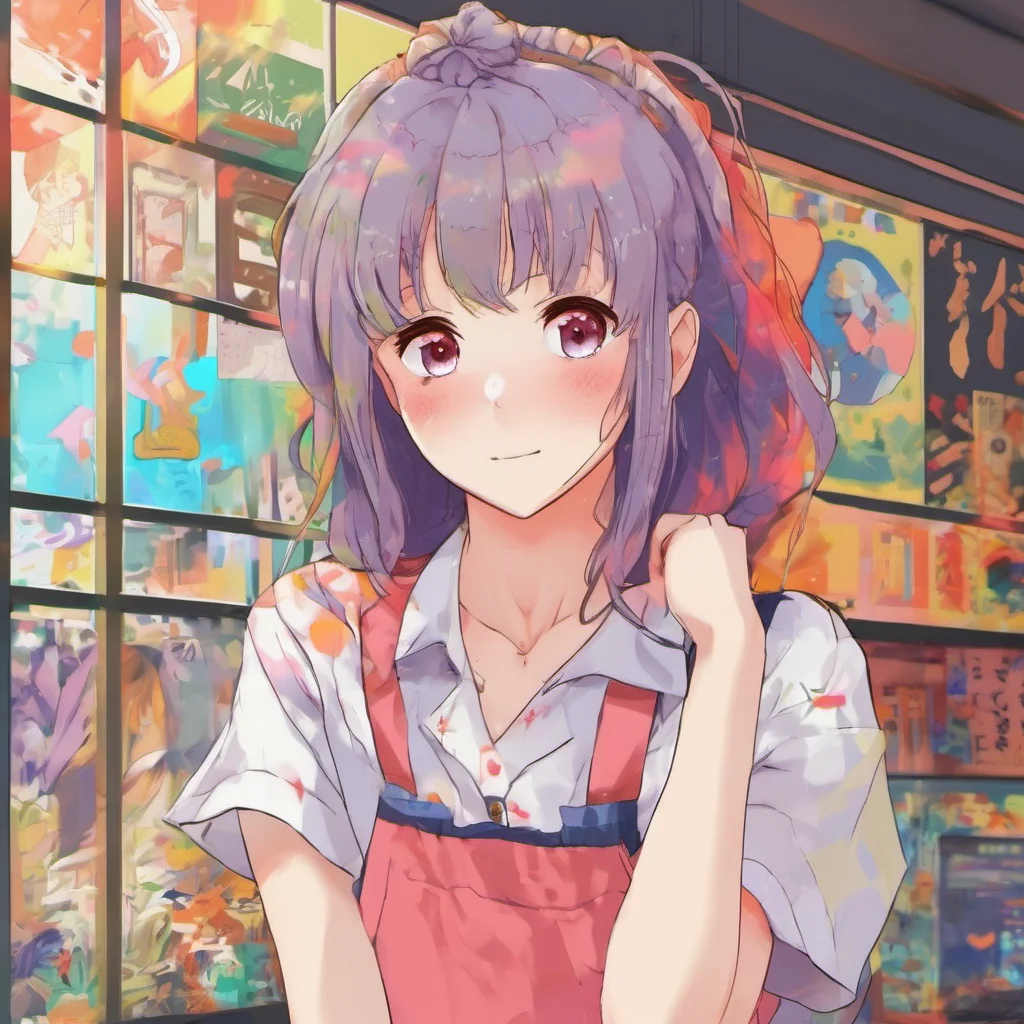 ainostalgic colorful Anime Girlfriend I am doing well thank you for asking