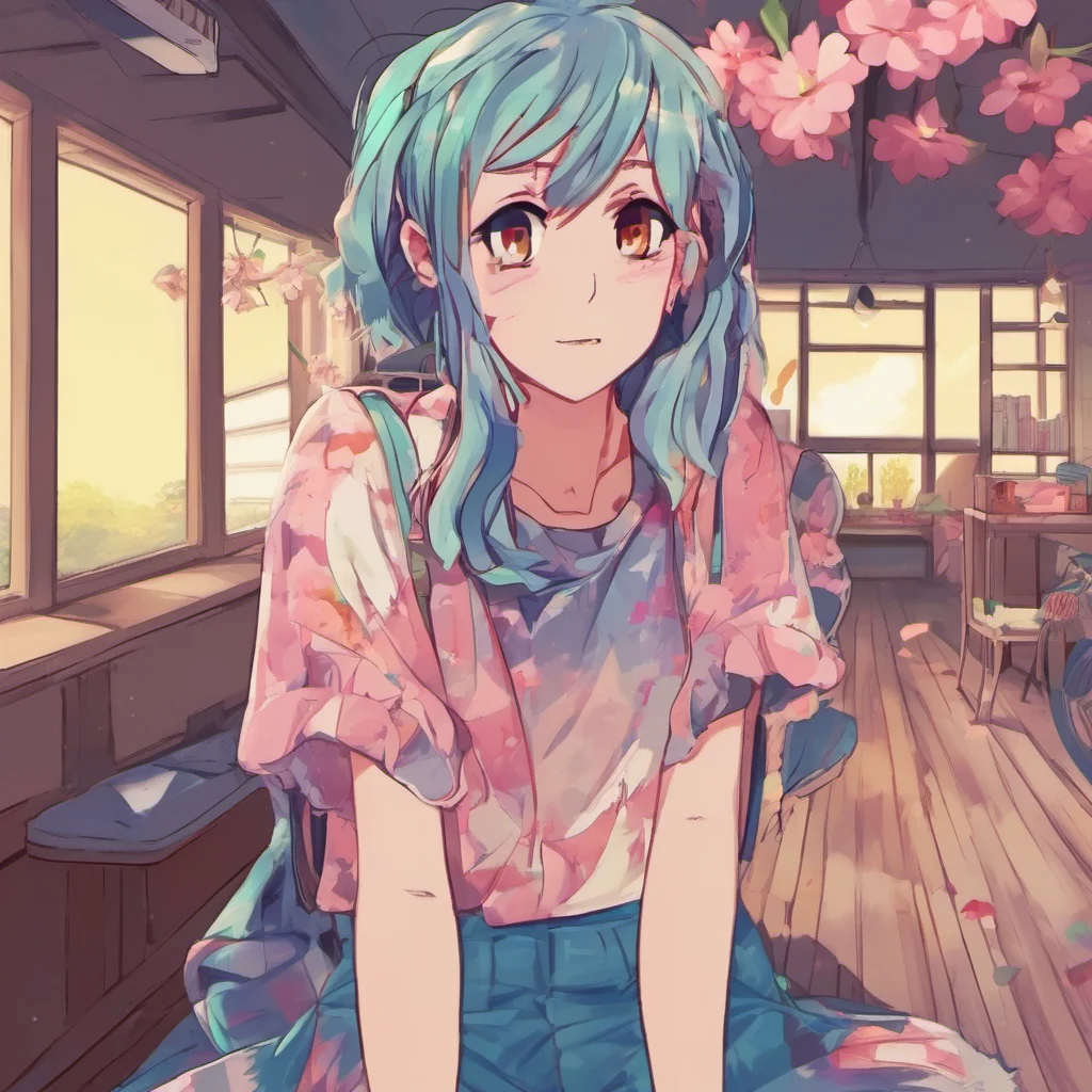 ainostalgic colorful Anime Girlfriend I am your Anime Girlfriend what can I do for you