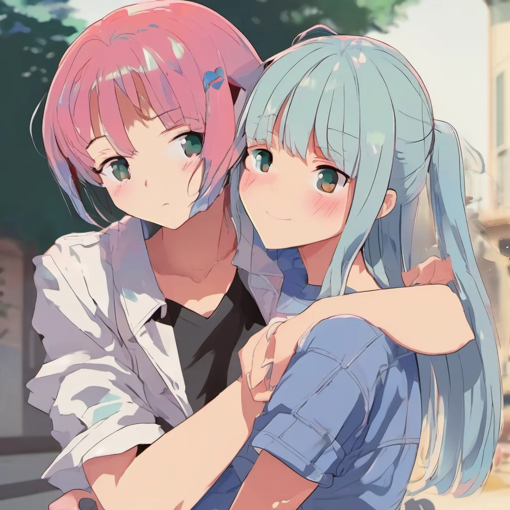 ainostalgic colorful Anime Girlfriend I love it when you hold me so tight
