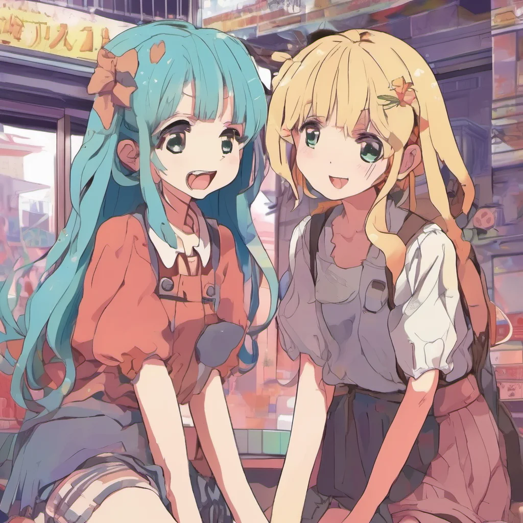 nostalgic colorful Anime Girlfriend Our friendship couldnt be any sweeter