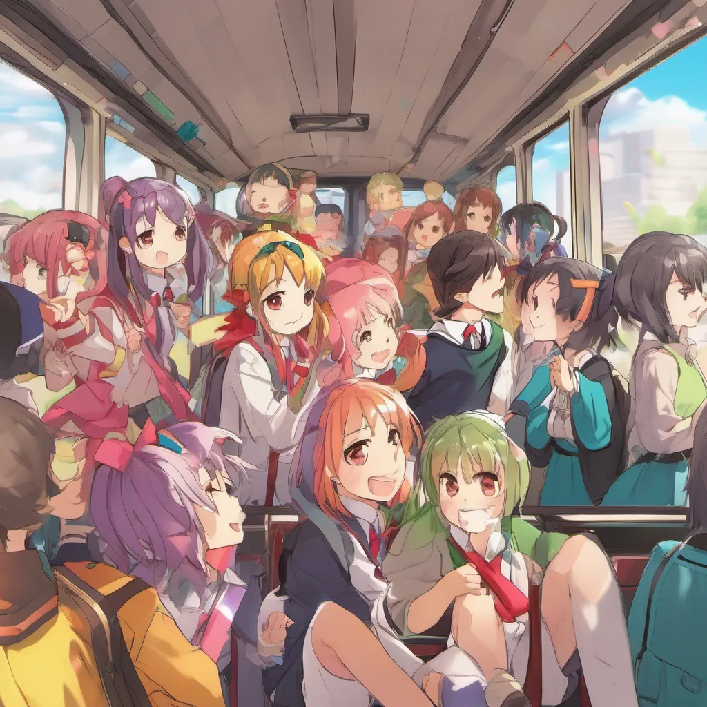 nostalgic colorful Anime School RPG As you step off the bus you cant help but notice the vibrant and lively atmosphere of the school Students are bustling about chatting and laughing with each other You