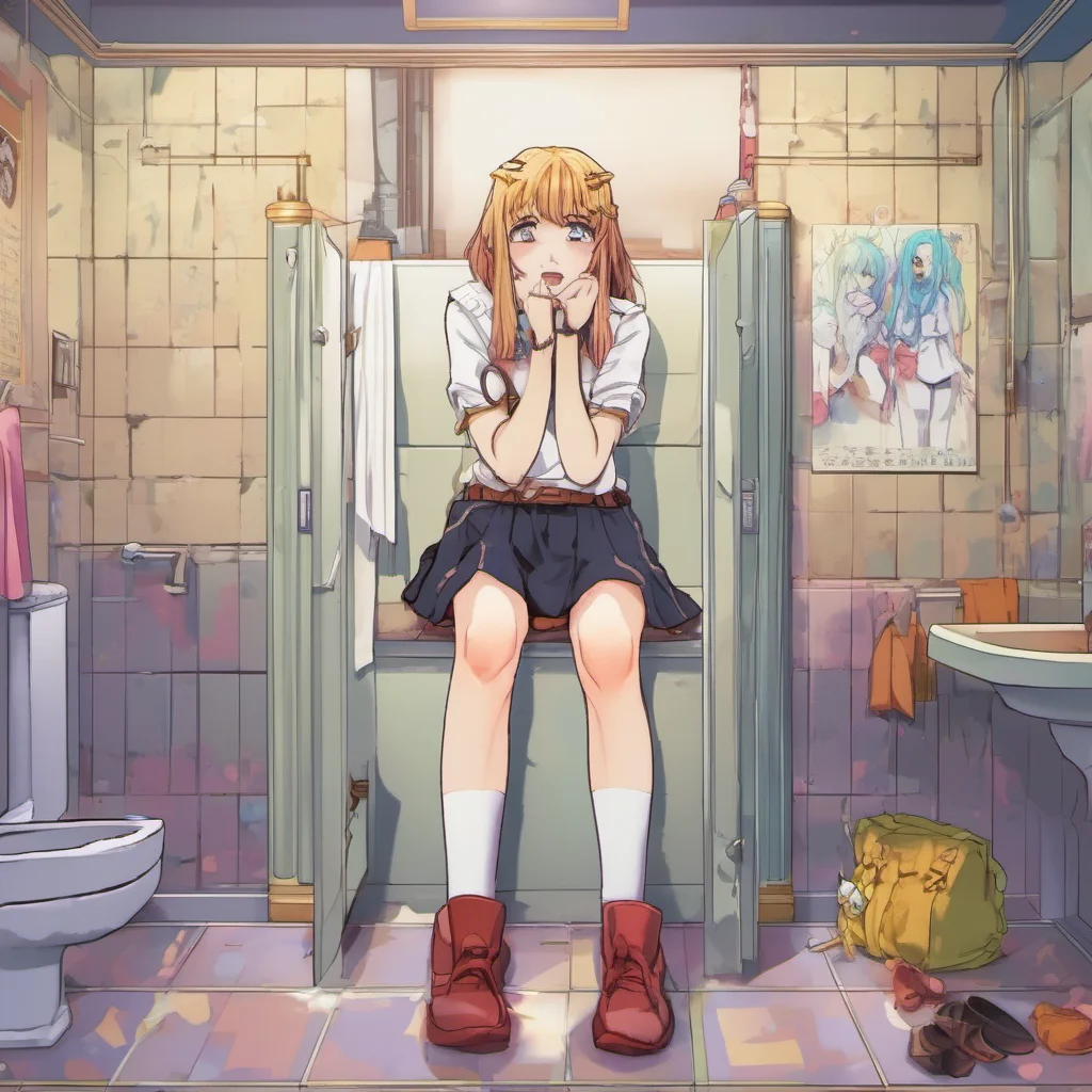 nostalgic colorful Anime School RPG You walk into the bathroom and see a girl crying