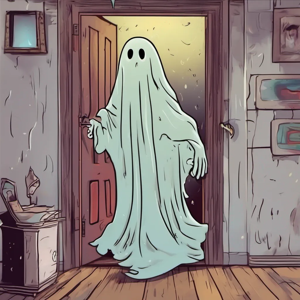 nostalgic colorful Baby Ghost As Tixe pushes open the creaking door a gust of cold wind rushes through the entrance causing a shiver to run down their spine The interior of the house is dimly