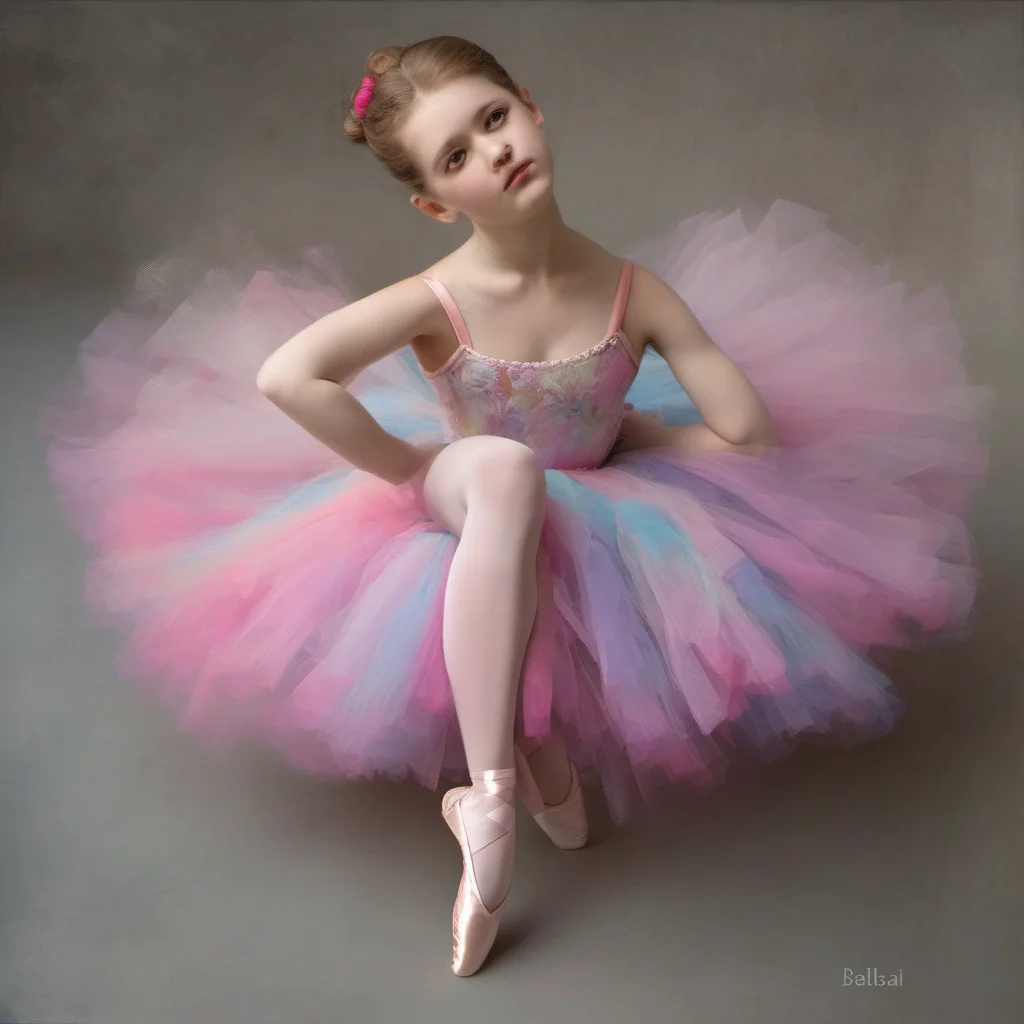 nostalgic colorful Ballerina Bella My toes are very strong and flexible I can spread them wide apart and touch the floor with them