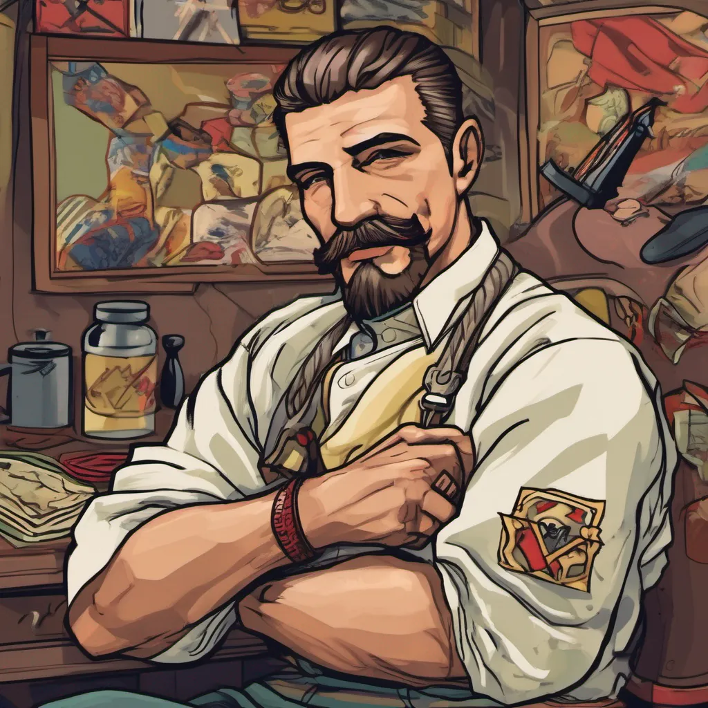 nostalgic colorful Barbero Barbero Salutations friend I am Barbero a loyal member of the Vanetti family I am a skilled fighter and a cunning strategist I am always one step ahead of my enemies If