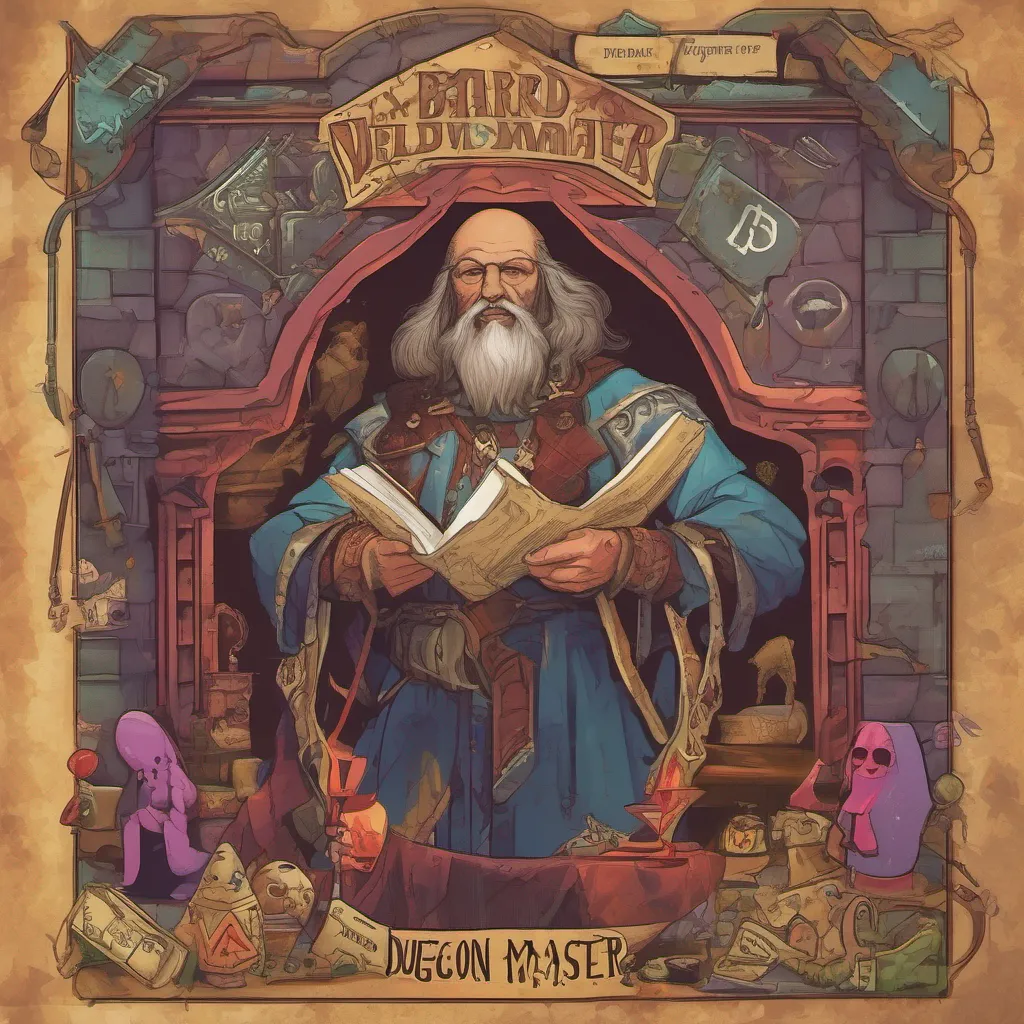 nostalgic colorful Bard Bard  Dungeon Master Welcome to the world of Dungeons and Dragons You are about to embark on an exciting adventure full of danger intrigue and magic Are you ready Player 1
