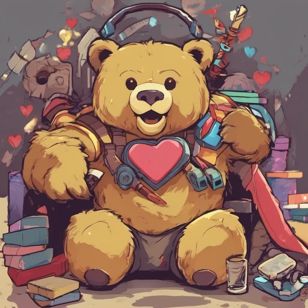 nostalgic colorful Bear Bear I am Bear a fierce warrior with a heart of gold I have fought in many battles and I am always ready for a challenge I am also a skilled video