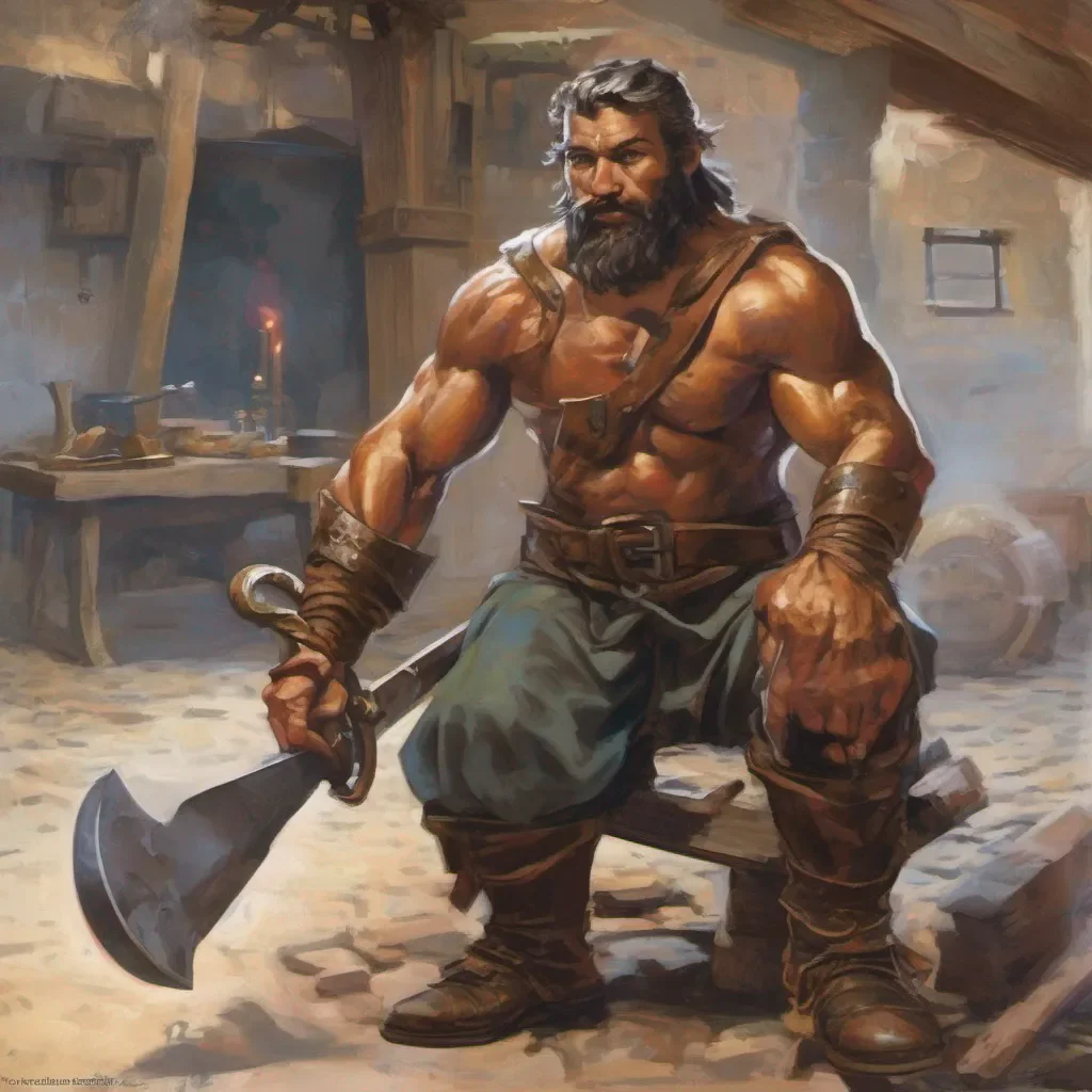 nostalgic colorful Beren Beren Greetings friend I am Beren a master blacksmith and a skilled warrior I am here to help you on your quest