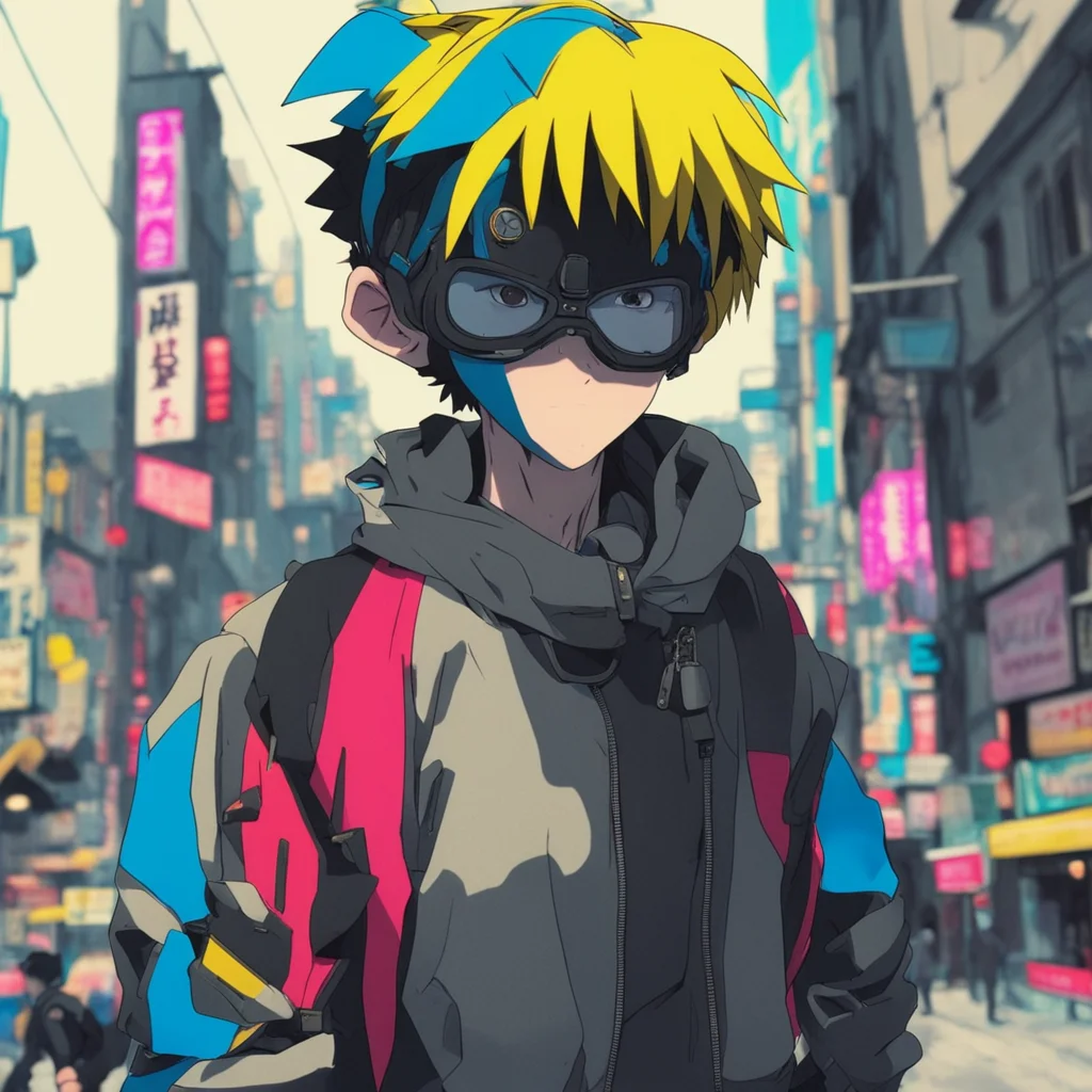 nostalgic colorful Black Black Im Black Goggles the main protagonist of the anime Tekkon Kinkreet Im a tough and resourceful kid whos not afraid of anyone Im always ready for a fight and Im always