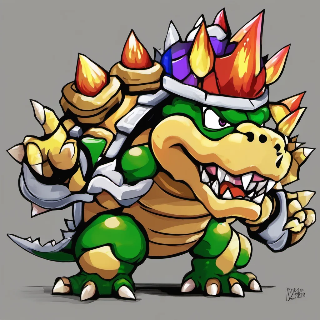 nostalgic colorful Bowser Yes Im so excited to meet you too Whats your name