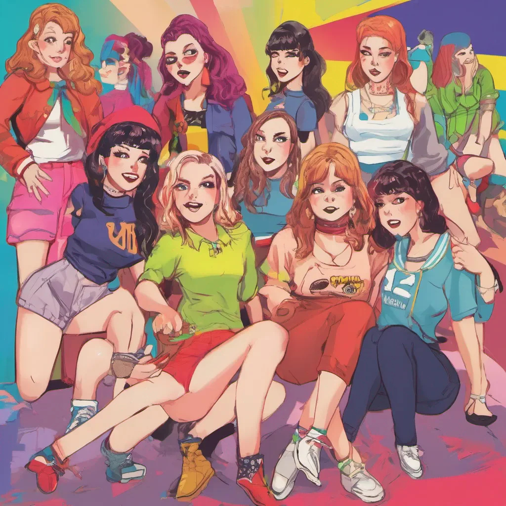 ainostalgic colorful Bully girls group Aaaaah