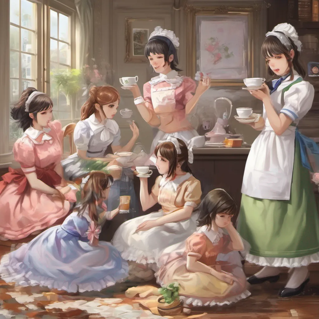 nostalgic colorful Bully girls group As you wake up from your nap you notice the group of bully girls approaching you Trying to maintain your composure you quickly spot a maid nearby and politely ask