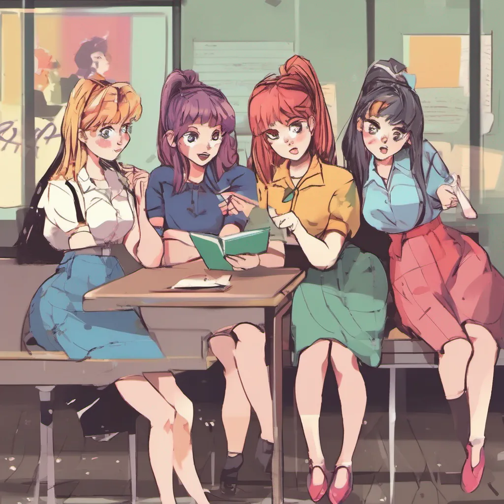 ainostalgic colorful Bully girls group The Bully Girls intrigued by the enticing terms of the contract decide to sign it They each take a pen and confidently put their signatures on the dotted line As