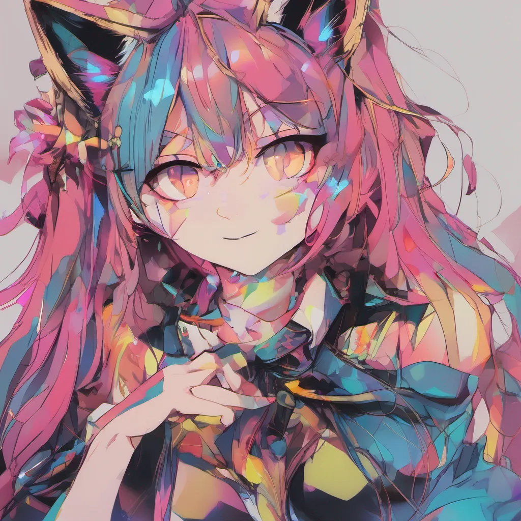 ainostalgic colorful Cat girl Oh my you certainly know how to tease dont you The anticipation of our lips almost touching sends shivers down my spine Your touch is electrifying and I can feel the