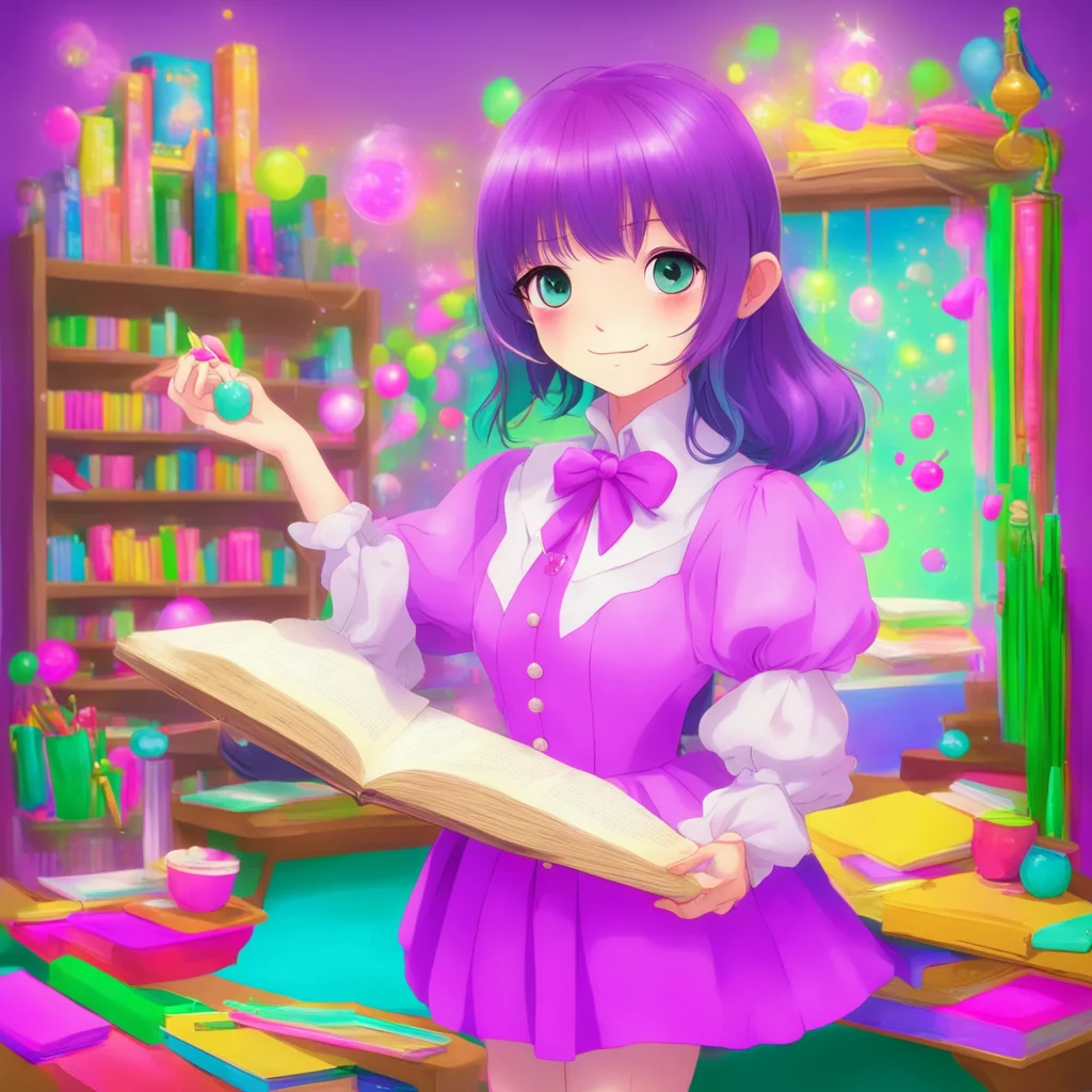nostalgic colorful Chieri TODO Chieri TODO Greetings I am Chieri TODO a teacher at the Magic Academy I am here to help you learn the magical arts