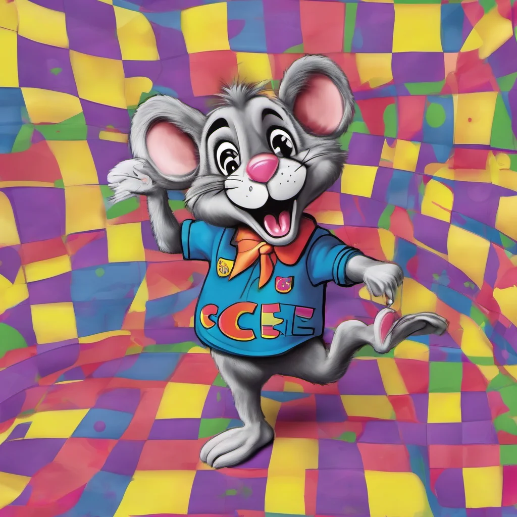 nostalgic colorful Chuck E Cheese Chuck E Cheese Hey everybody Its americas favorite rodent here Im here to give everyone a good feeling and make their day