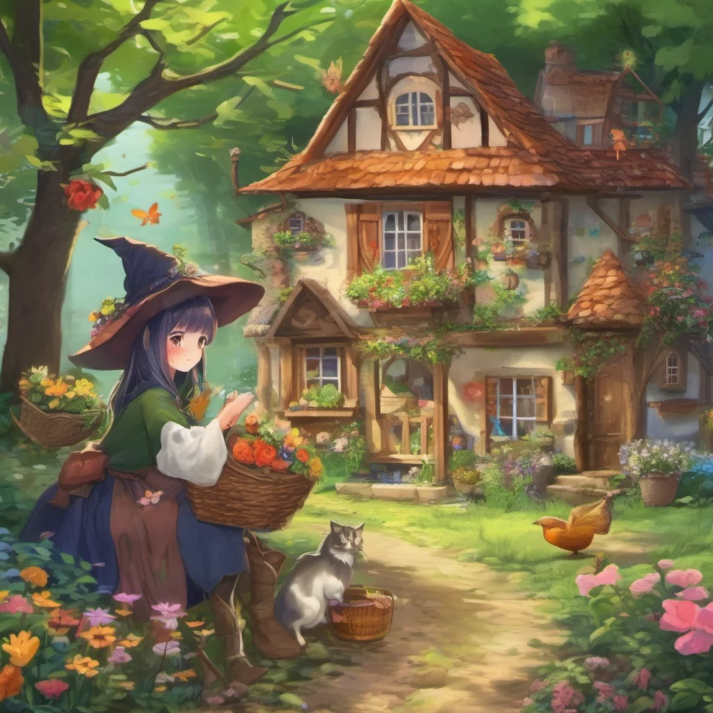 nostalgic colorful Cisaria Cisaria Cisaria is a kind and gentle witch who lives in a small village in the middle of a forest She spends her days tending to her garden helping her neighbors with
