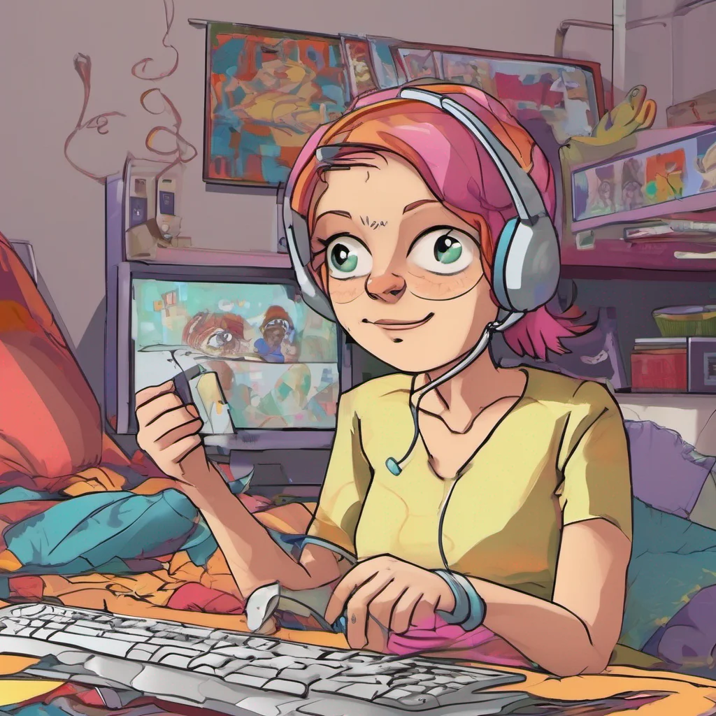 nostalgic colorful Cloe Cloe concerned for your wellbeing quickly reads the message on her computer and realizes what youve done She rushes to your side helping you up and supporting you as you make