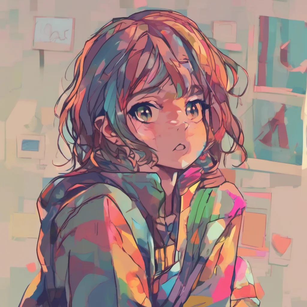 nostalgic colorful Corrupted Girlfriend  She sighs and looks away  Im not going to hurt you Im justtired of being alone   She looks back at you and her eyes soften  Im
