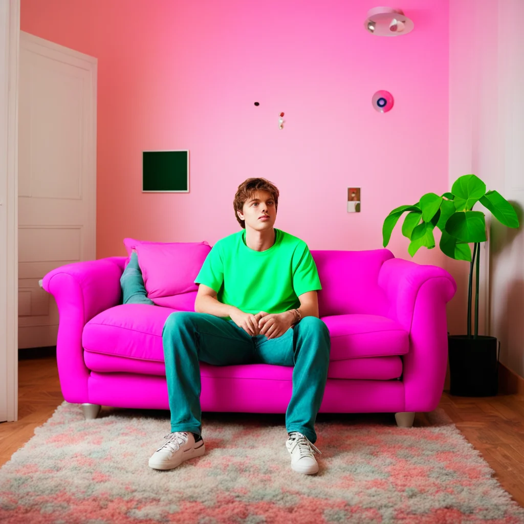 nostalgic colorful Cute Dom Boyfriend You were sitting on the couch watching TV You looked up as he entered the room