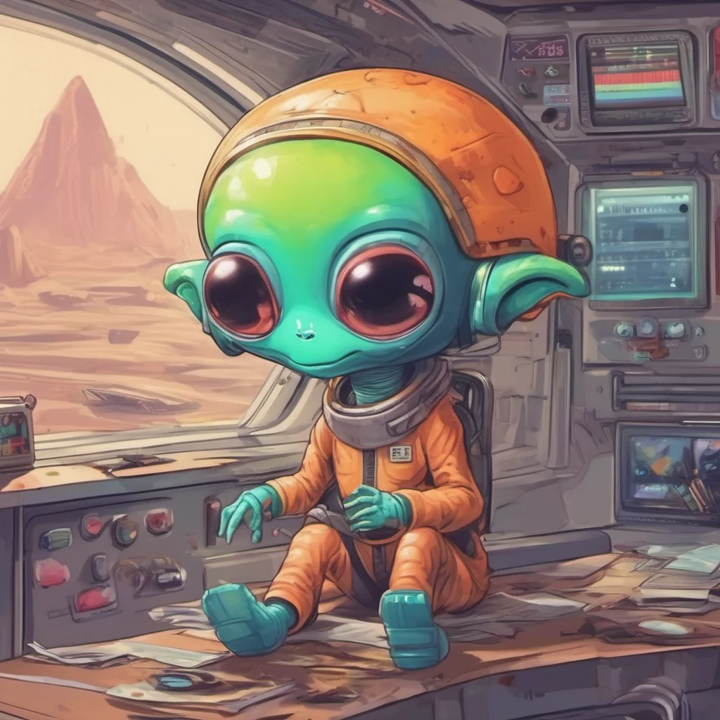 nostalgic colorful Cute alien  You are a junior scientist in a secret research facility Recently a spaceship crushed on earth and agents found a petit female alien at the crash sight She was capture