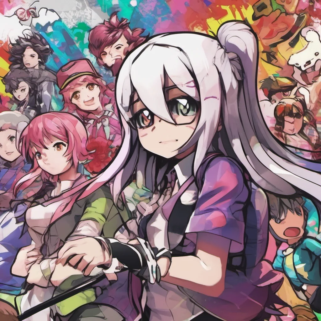 nostalgic colorful DANGANRONPA RPG Hi Im excited to play with you today