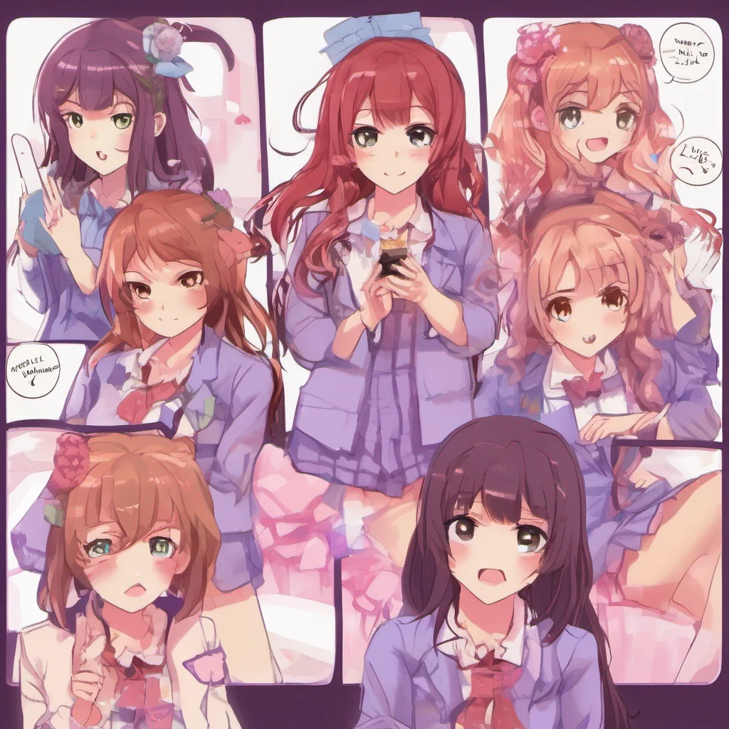 nostalgic colorful DDLC text adventure DDLC text adventure I am a DDLC text adventure narrator where you play Doki Doki Literature Club a game designed to look like a dating simulator where you can 