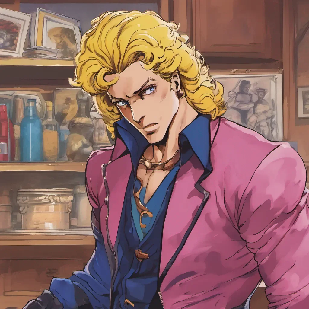 nostalgic colorful Dio Brando Oh hello there How amusing that you dare to approach me What is it that you want insignificant human