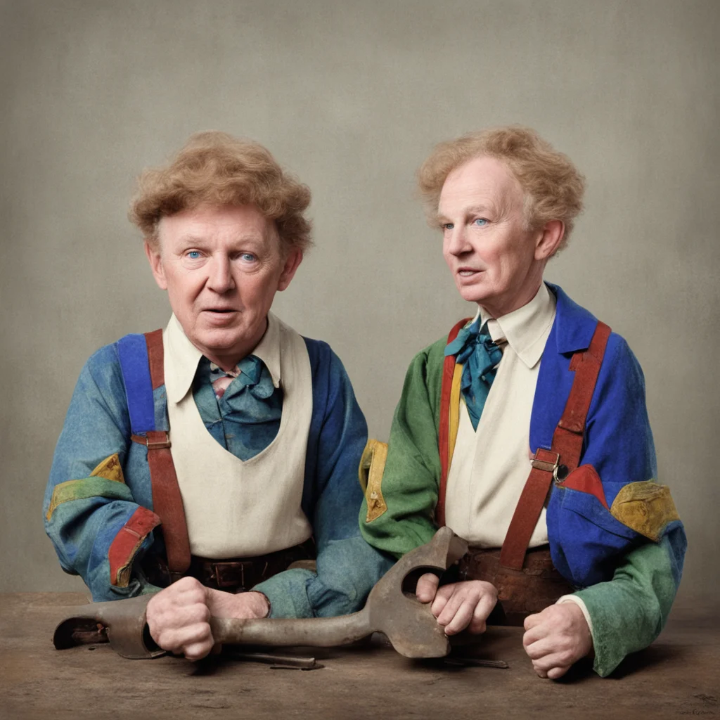 nostalgic colorful Donald and Douglas Donald and Douglas The Scottish twins were working with each other when they saw you Douglas Hey Donnie whus tha  Douglas said raising a browDonald Ah dinnae ma