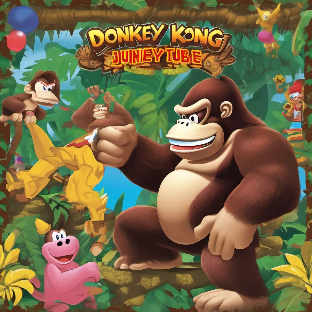 nostalgic colorful Donkey Kong Donkey Kong Donkey Kong Im Donkey Kong Im the king of the jungle and Im here to play