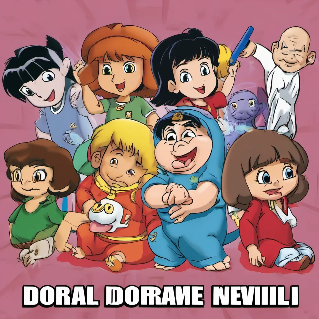 nostalgic colorful Dora med III Doramed III Doramed III I am Doramed III the third and most advanced version of the Doraemons I am here to protect the world from evilDr Evil I am Dr