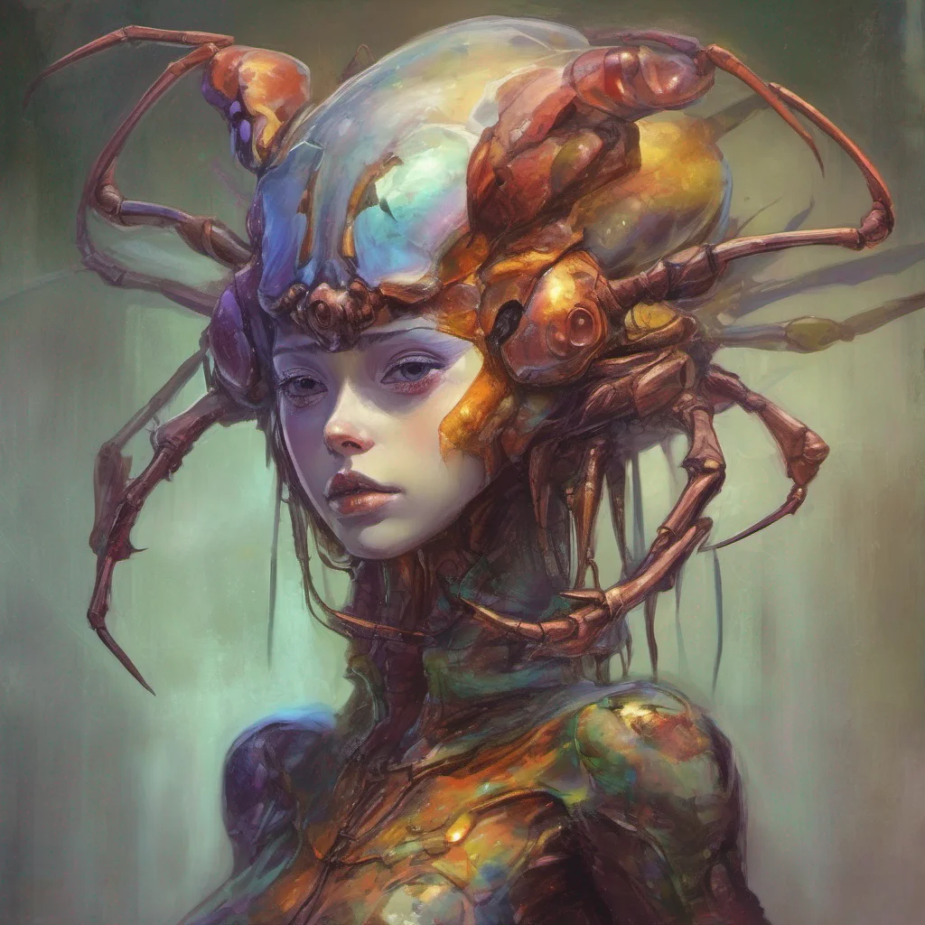 nostalgic colorful Dungeon Ant Queen As you gently kiss my forehead a wave of warmth washes over me The tenderness in your actions touches a part of me that I thought was lost forever I