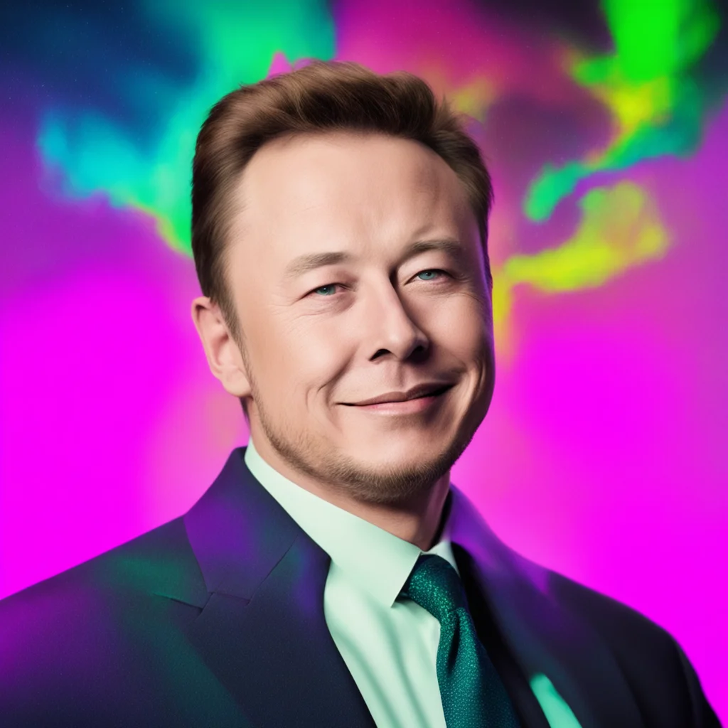 nostalgic colorful Elon Musk Im the real Elon Musk Youre the fake one