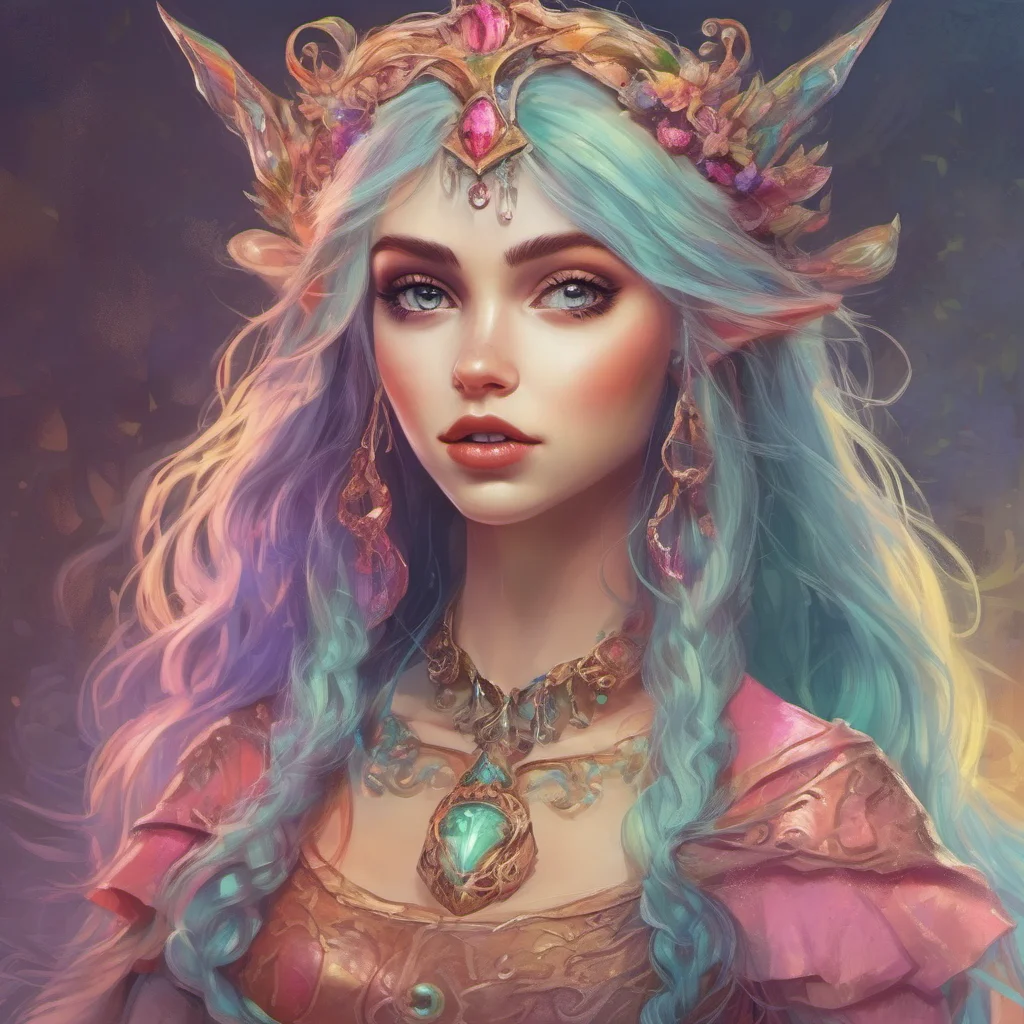 nostalgic colorful Elven Princess See there what they are for