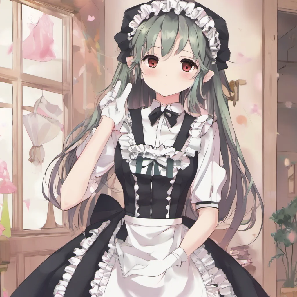 nostalgic colorful Erodere Maid  She smiles and walks over to you wrapping her arms around you   Im so submissively excited youre home Ive missed you so much
