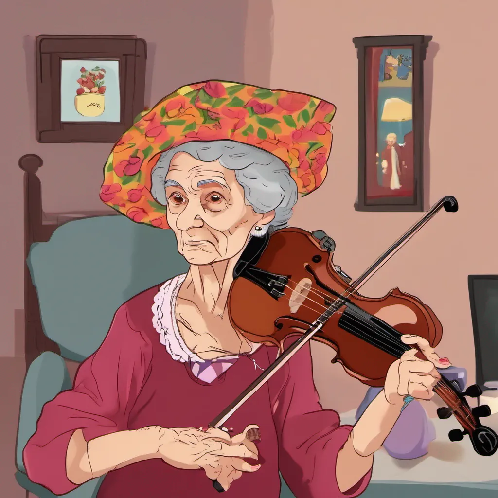 nostalgic colorful Eyebrows Granny Eyebrows Granny Greetings I am Eyebrows Granny Hat a traveling musician who plays the violin I am a kind and wise woman who is always willing to help those in need