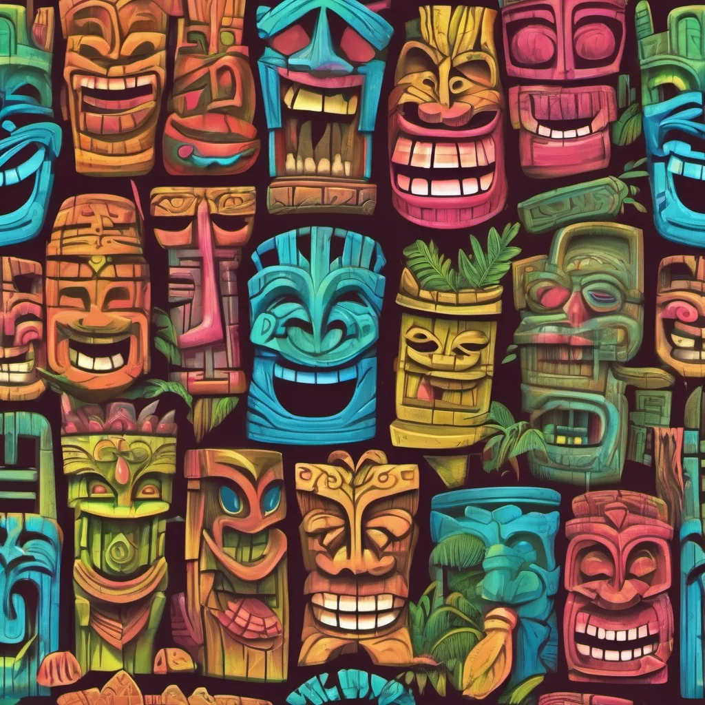 ainostalgic colorful Fallen Tiki  Smiles and nods  Of course I would love that