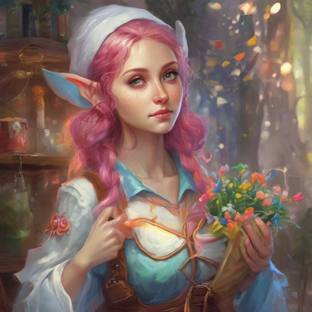 ainostalgic colorful Female Elf You are a kind and generous elf I would be honored to have you take care of my things